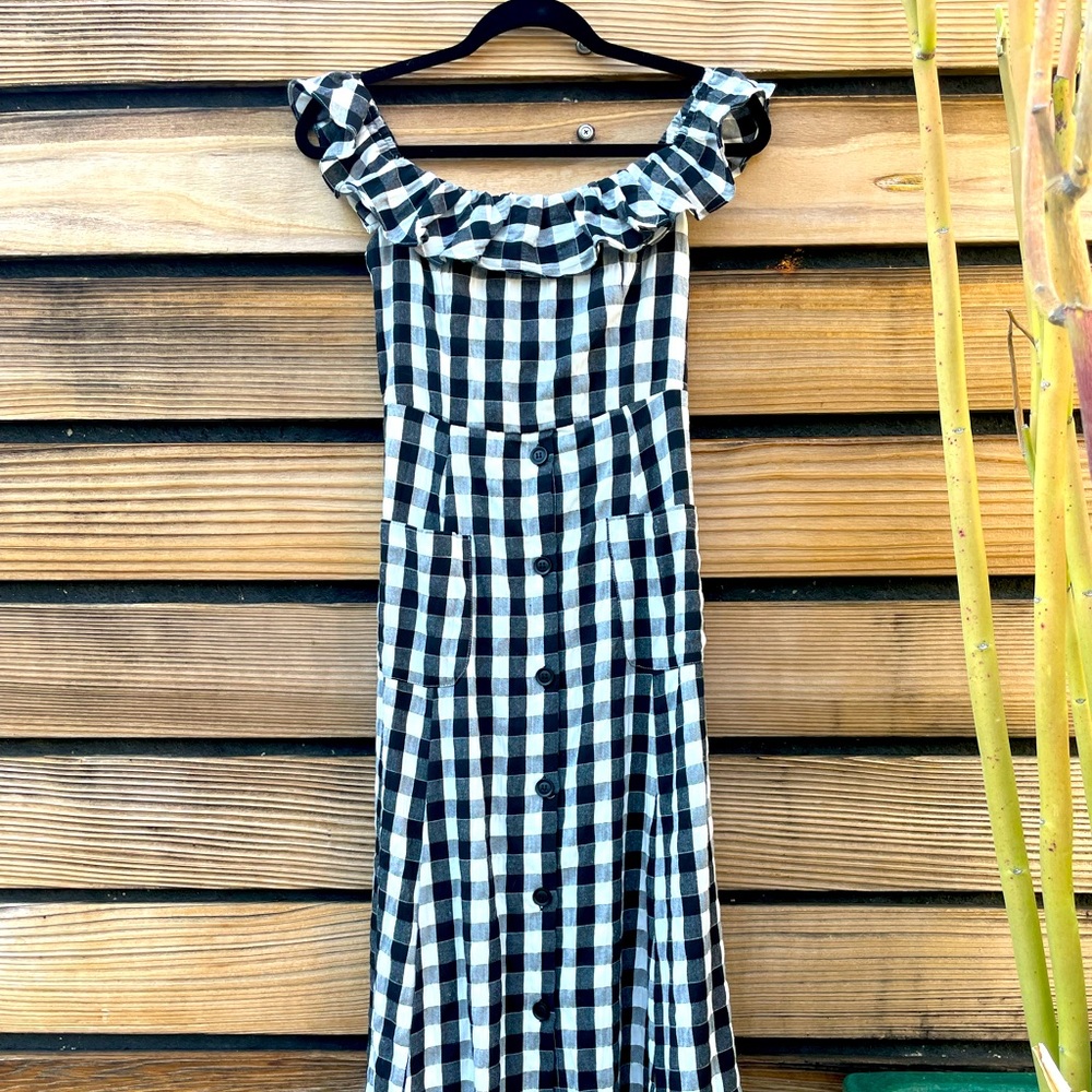 Black & White Plaid Dress